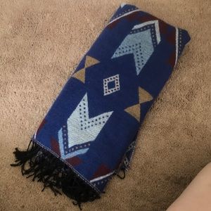 Oversized tribal scarf